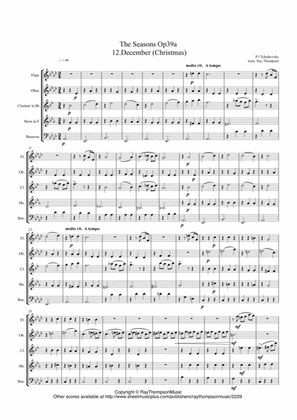Tchaikovsky: The Seasons Op.37a No.12 December (Christmas) - wind quintet
