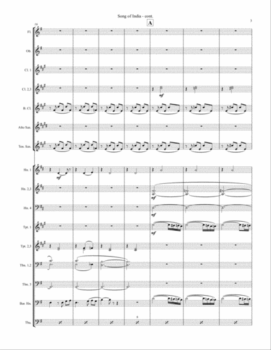 Song of India Concert Band scores gallery preview page 3