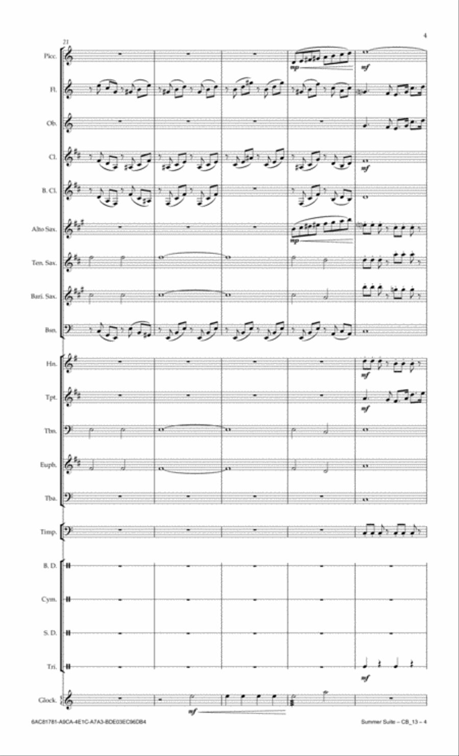 Summer Suite Concert Band scores gallery preview page 5
