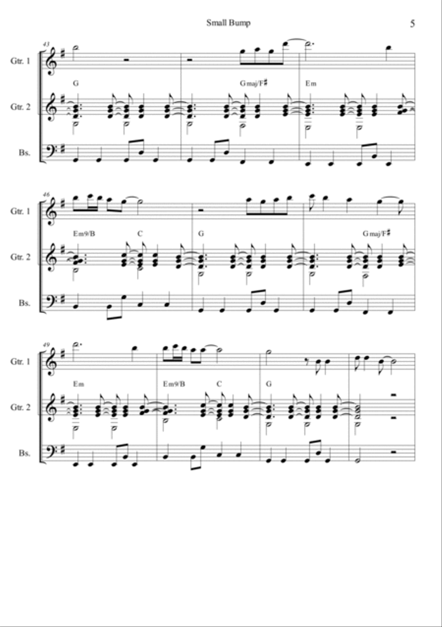 Small Bump Guitar Ensemble scores gallery preview page 5
