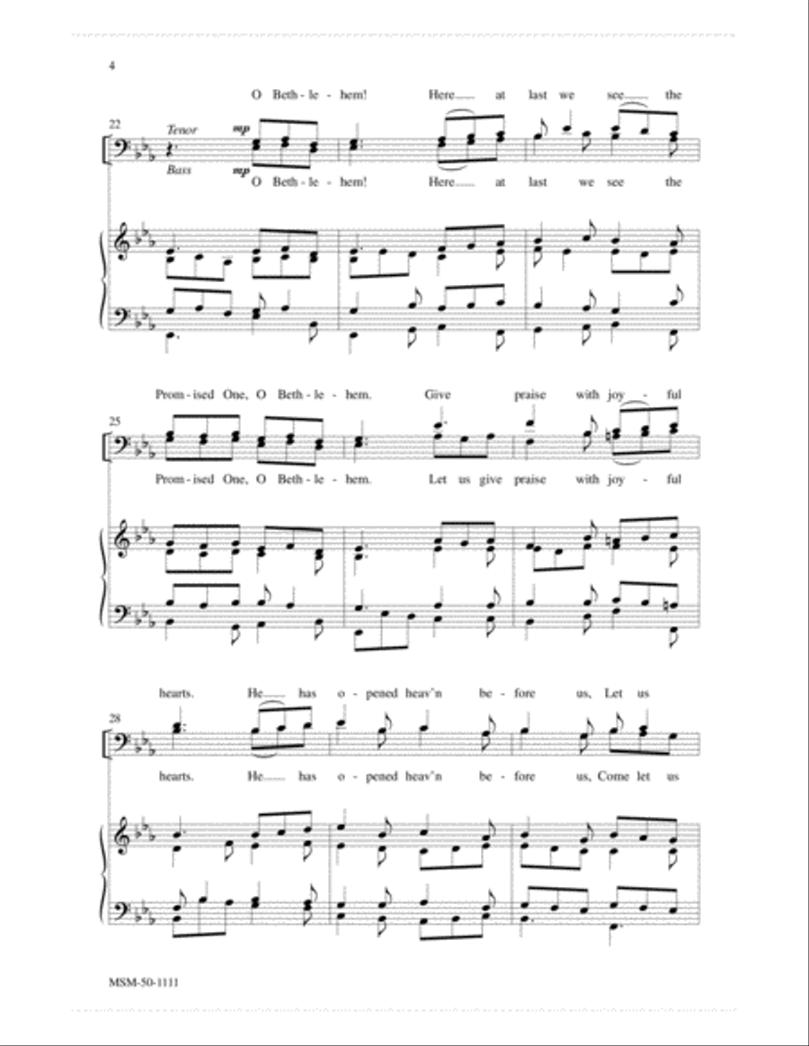 O Bethlehem 4-Part scores gallery preview page 4
