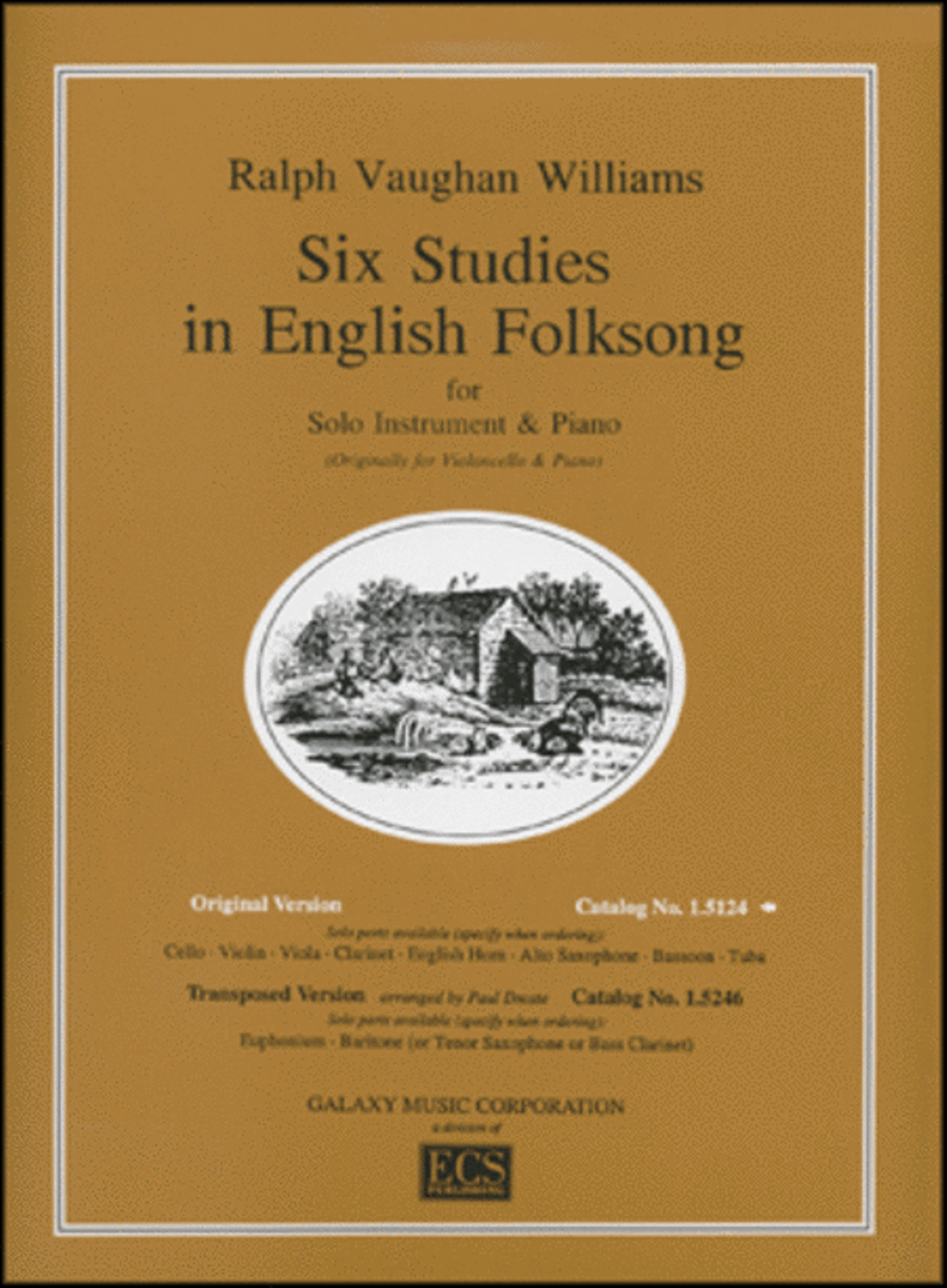 Six Studies in English Folksong Clarinet Solo scores gallery preview page 1