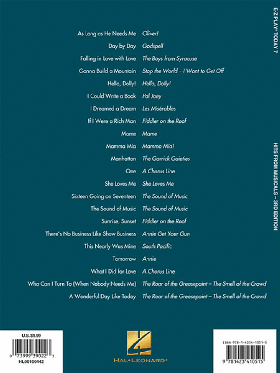 Hits from Musicals - 3rd Edition Electronic Keyboard scores gallery preview page 2