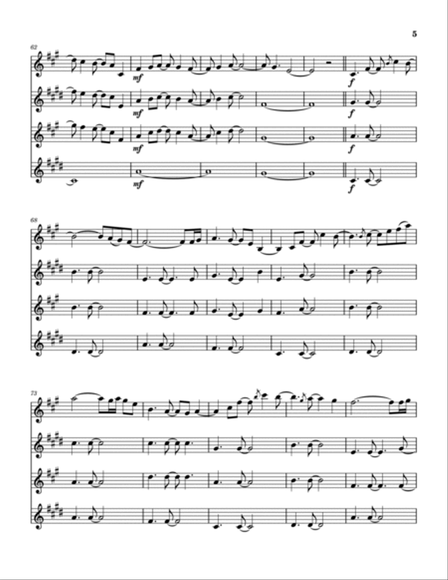 Send Her My Love Send Her My Love Saxophone Quartet scores gallery preview page 6