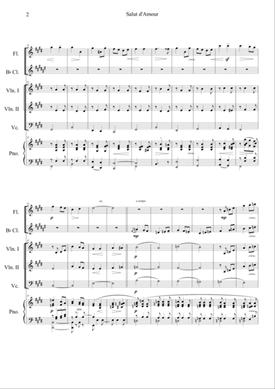 Salut d'amour Orchestra scores gallery preview page 2