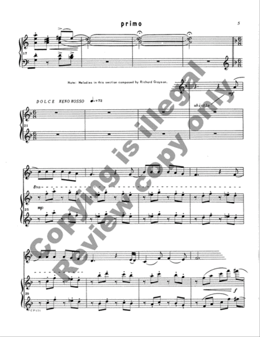 Overture to a Puppet Show Easy Piano scores gallery preview page 12