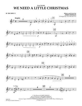 We Need a Little Christmas (from "Mame") - Bb Trumpet 3