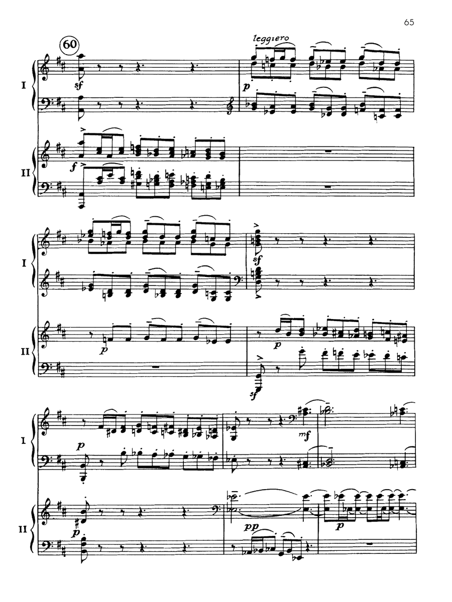 Symphonic Dances, Opus 45 - III. Lento assai / Allegro vivace - Piano Duo (2 Pianos, 4 Hands) Piano Duet scores gallery preview page 6