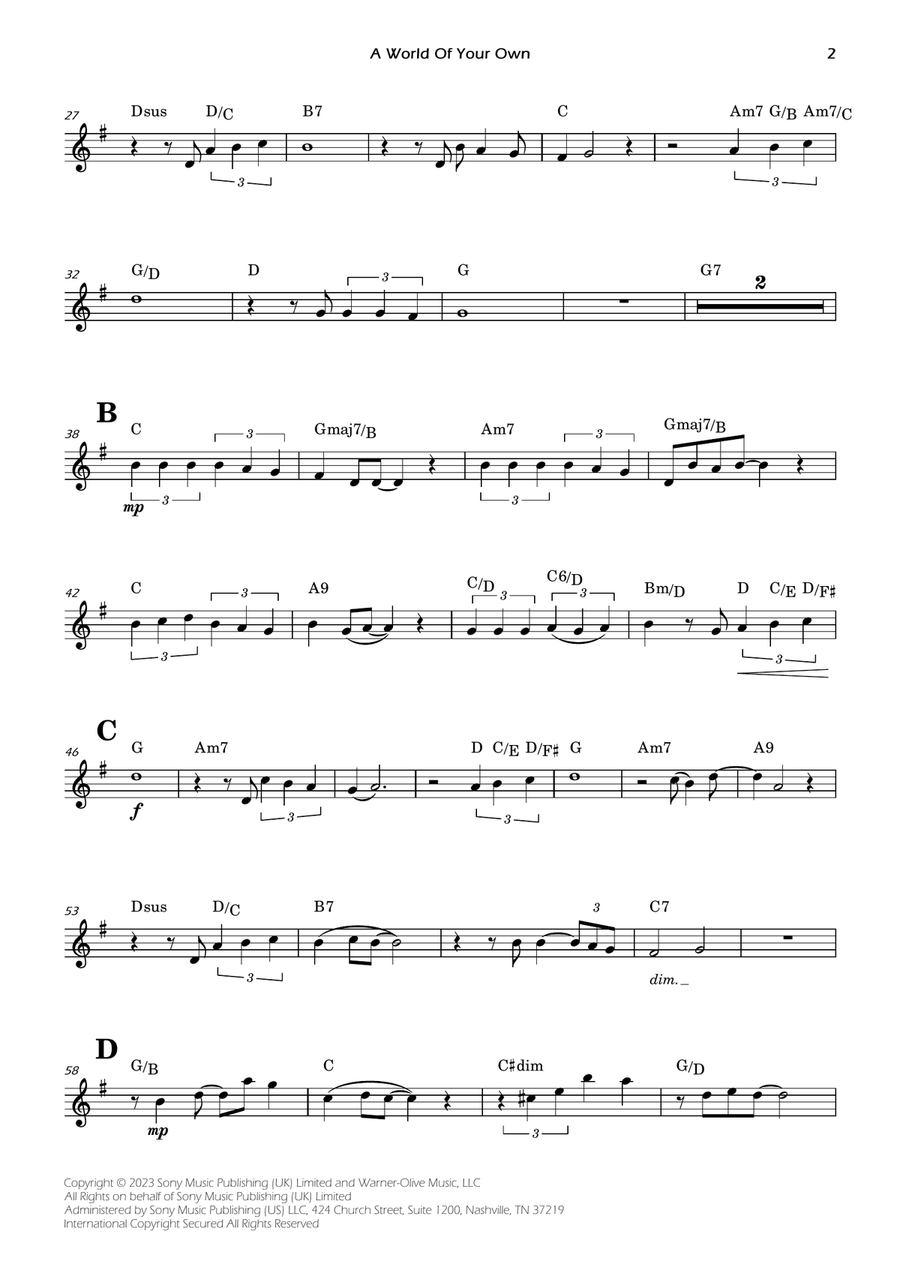 A World Of Your Own A World Of Your Own Oboe Solo scores gallery preview page 2