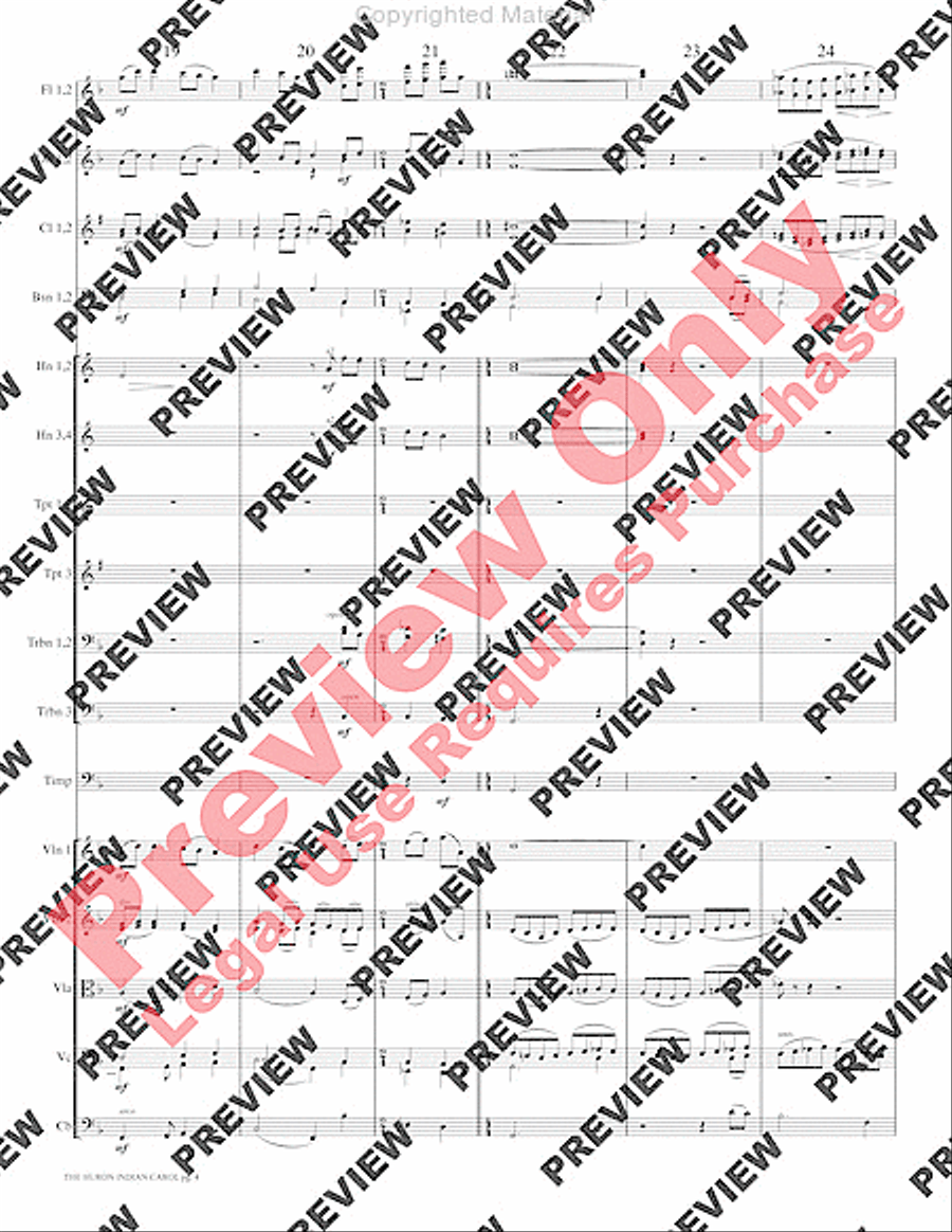 The Huron Indian Carol Full Orchestra scores gallery preview page 7