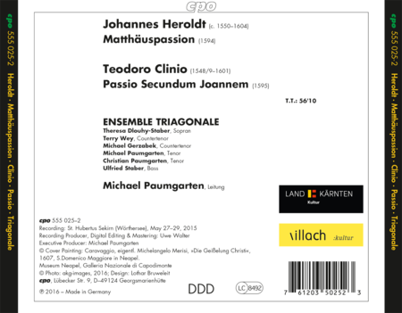 Johannes Heroldt: Matthauspassion - Teodoro Clinio: Passio Secundum Joannem