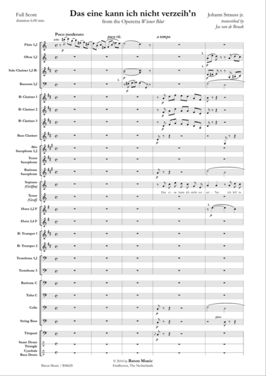 Das eine kann ich nicht verzeih'n Concert Band scores gallery preview page 2