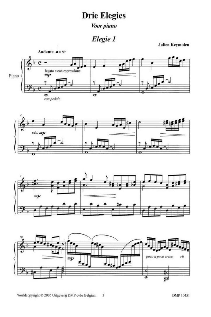 Drie Elegies Piano Solo scores gallery preview page 2