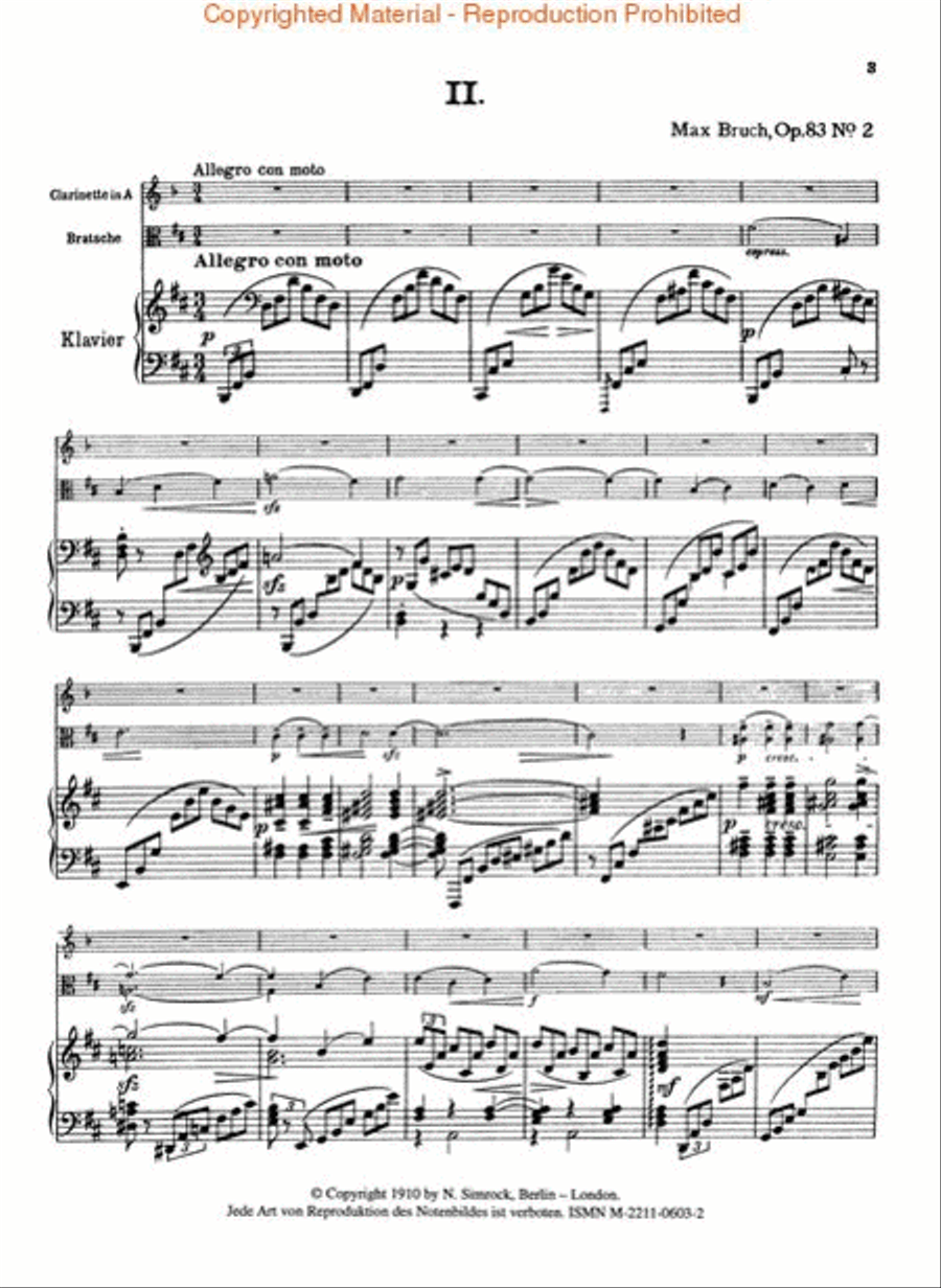Eight Pieces, Op. 83 Eight Pieces, Op. 83 Clarinet scores gallery preview page 2