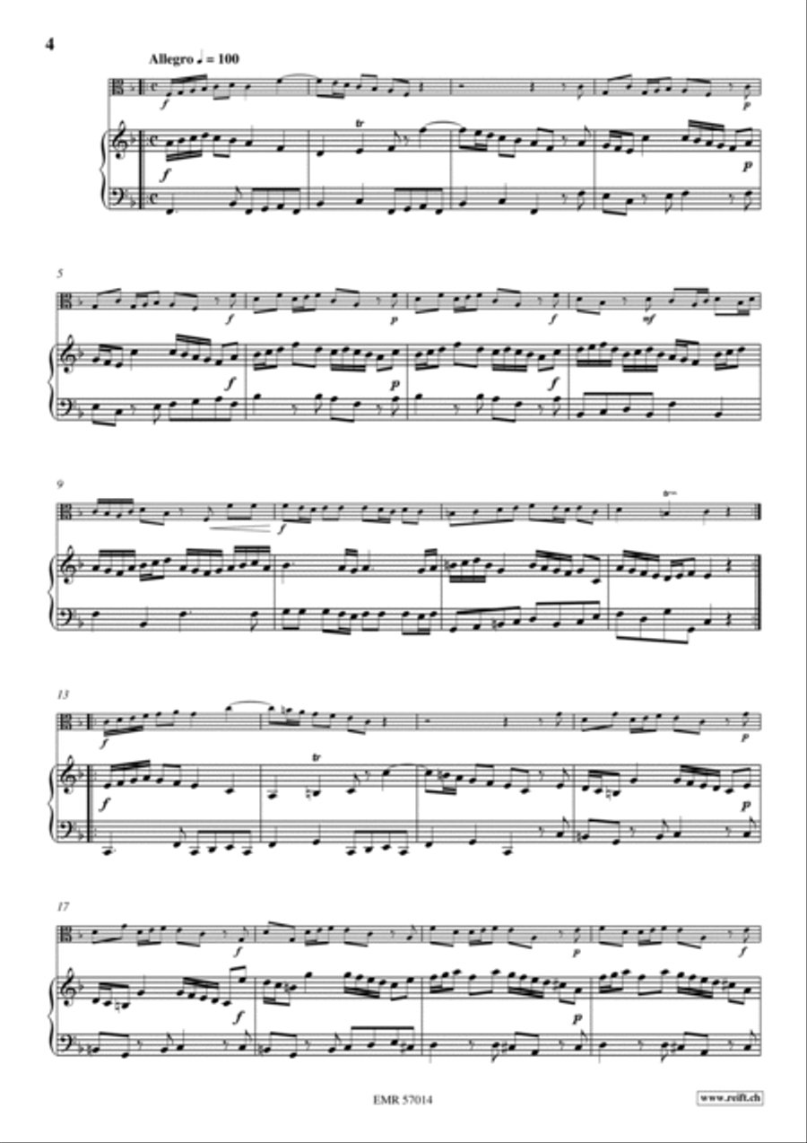 Sonata No. 1 Sonata No. 1 Viola scores gallery preview page 5