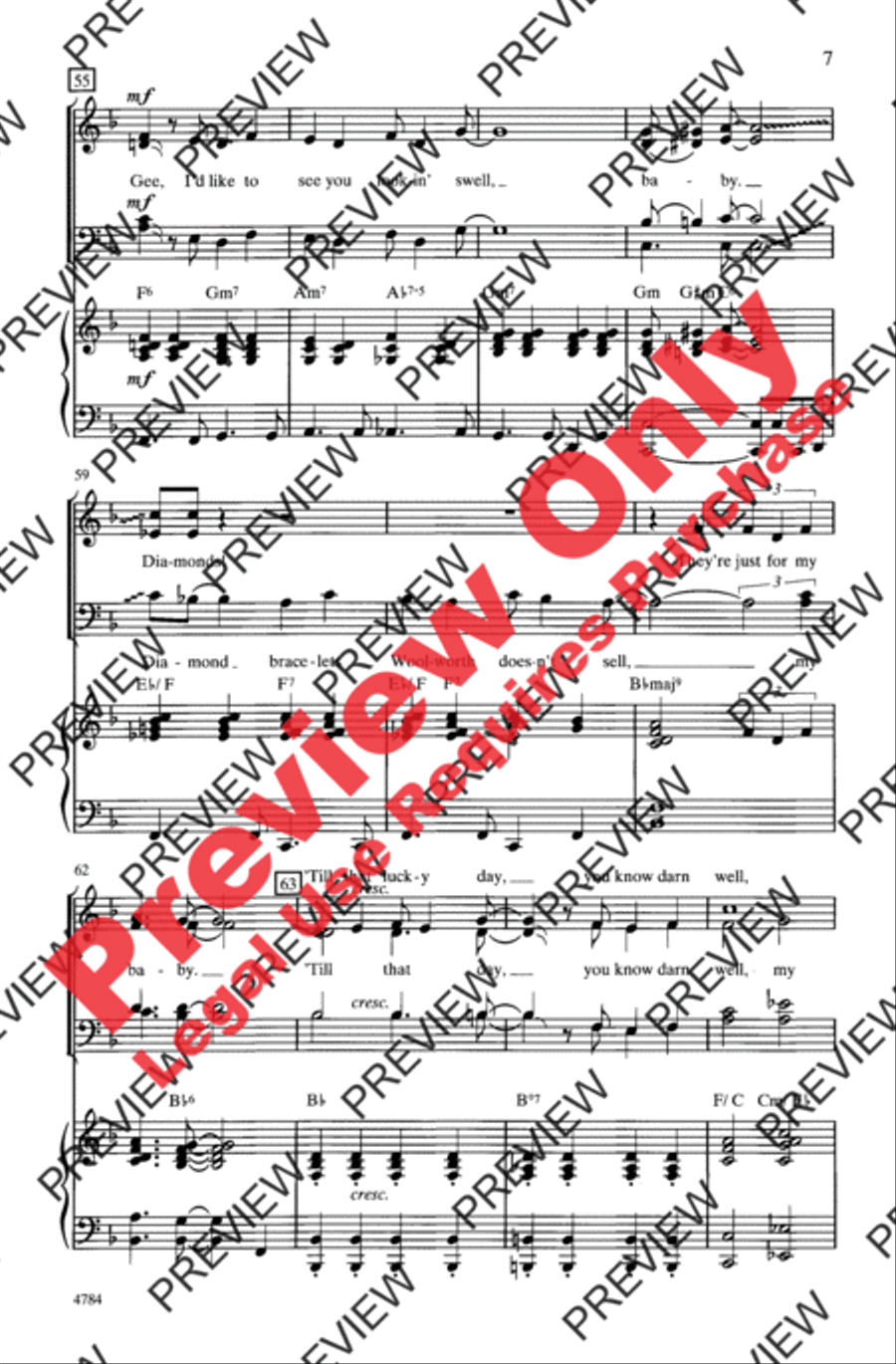 I Can't Give You Anything but Love 4-Part scores gallery preview page 7