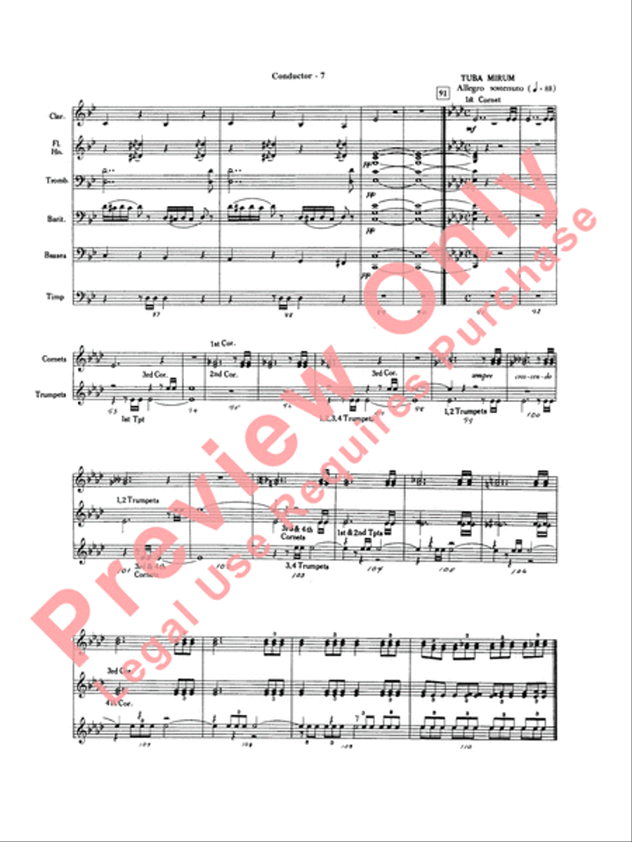 Manzoni Requiem (Excerpts) Concert Band scores gallery preview page 9