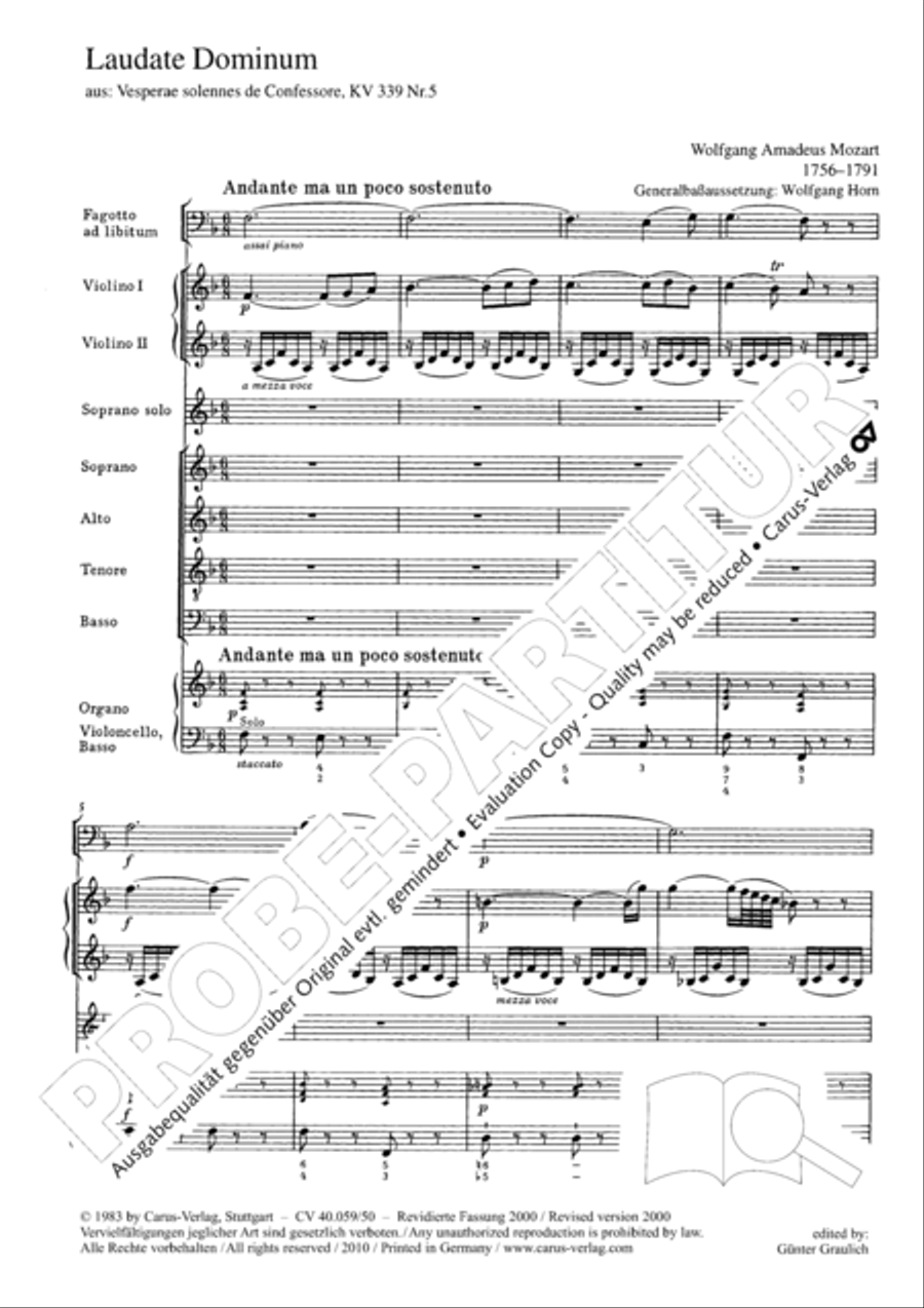 Laudate Dominum in F 4-Part scores gallery preview page 3