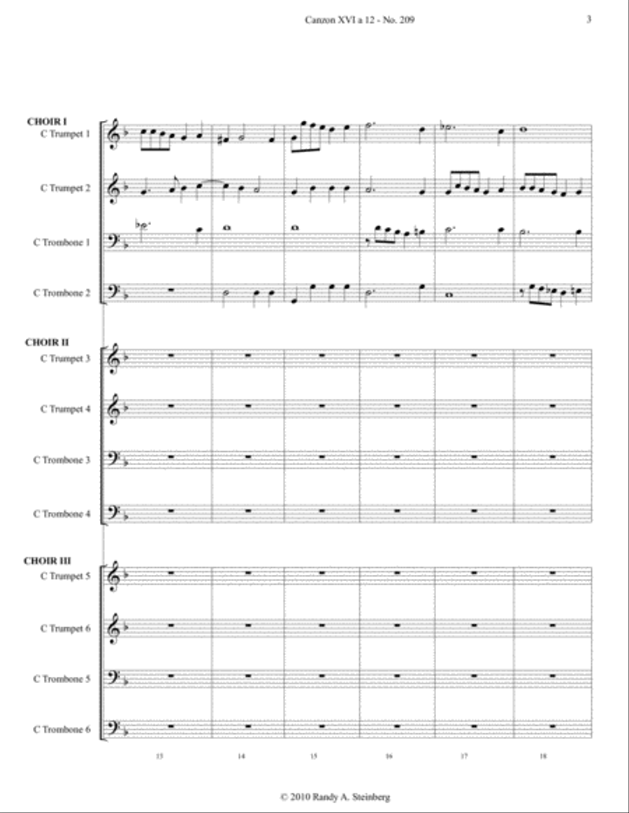 Canzon XVI a 12 - No. 209 Brass Ensemble scores gallery preview page 6