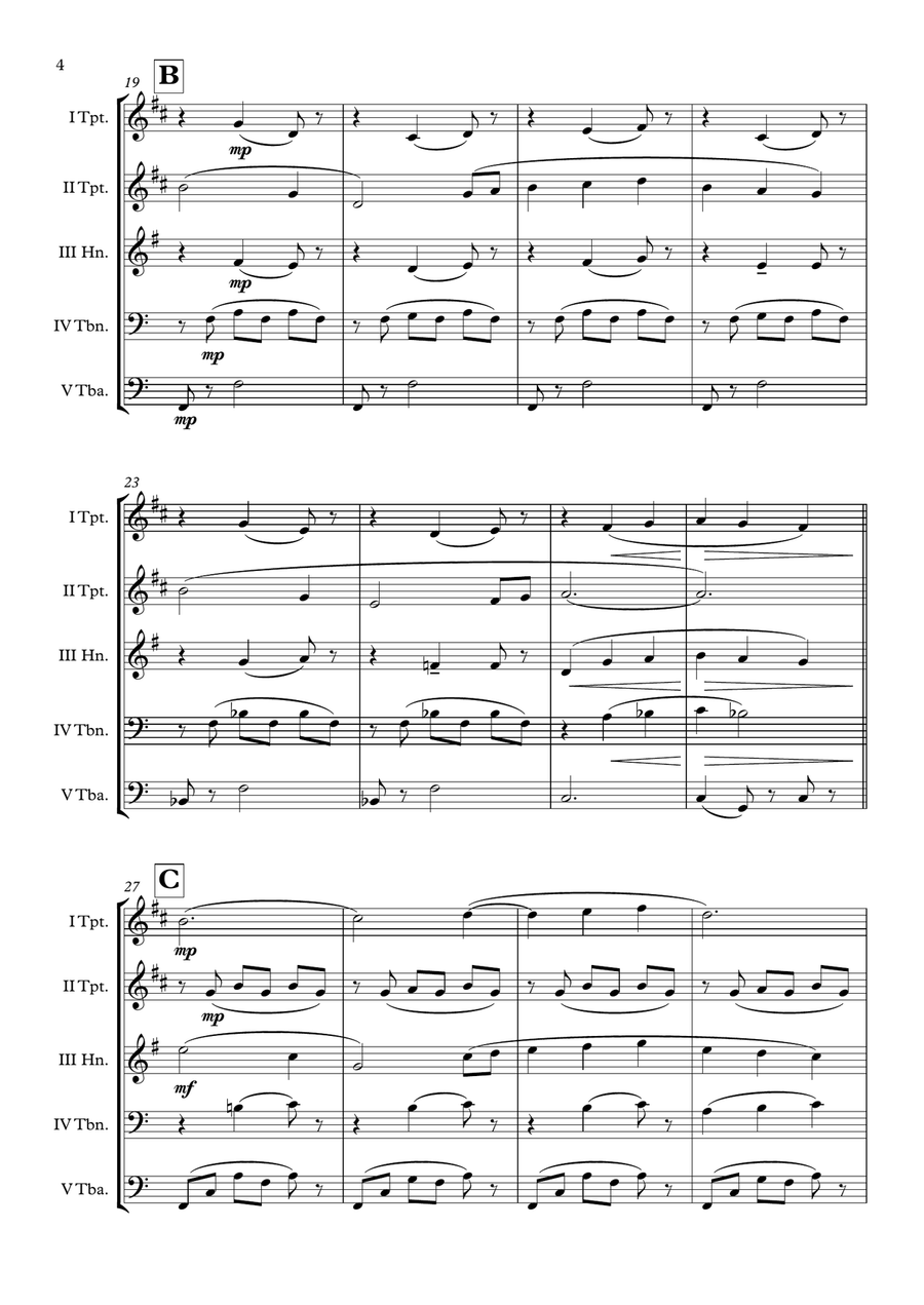The Minimoys Overture Brass Quintet scores gallery preview page 5