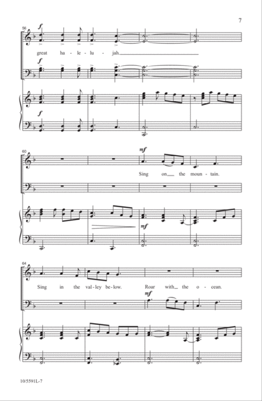 Ha-la-lelujah (Raise Your Song) 4-Part scores gallery preview page 7