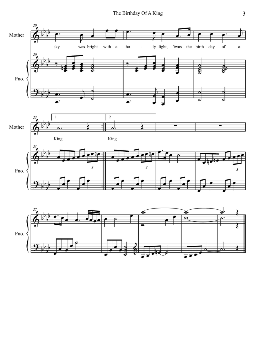 Why the Chimes Rang (the musical) (Piano/Vocal Score) 4-Part scores gallery preview page 6