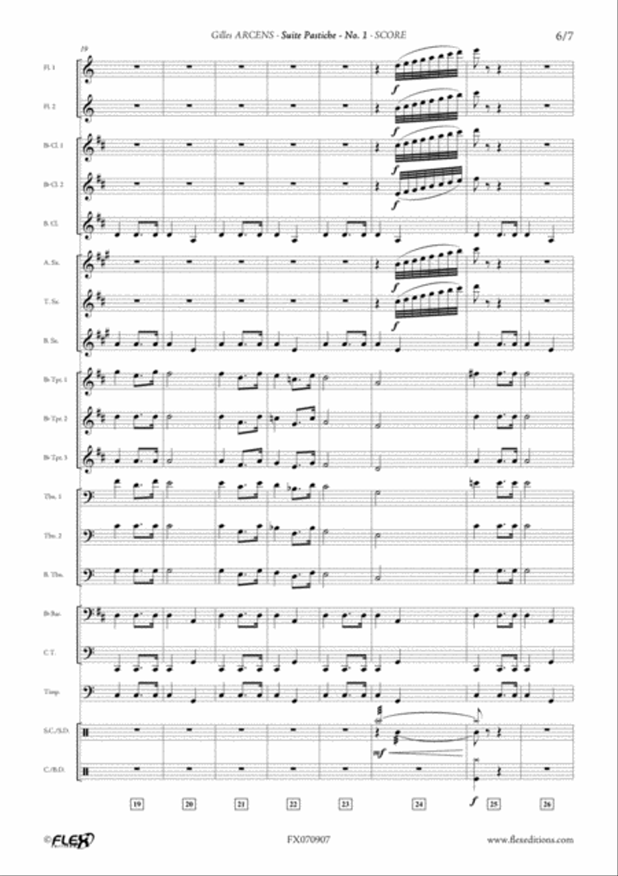 Suite Pastiche: No. 1 Concert Band scores gallery preview page 6
