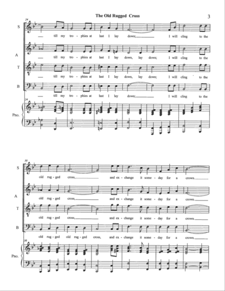 The Old Rugged Cross Small Ensemble scores gallery preview page 3