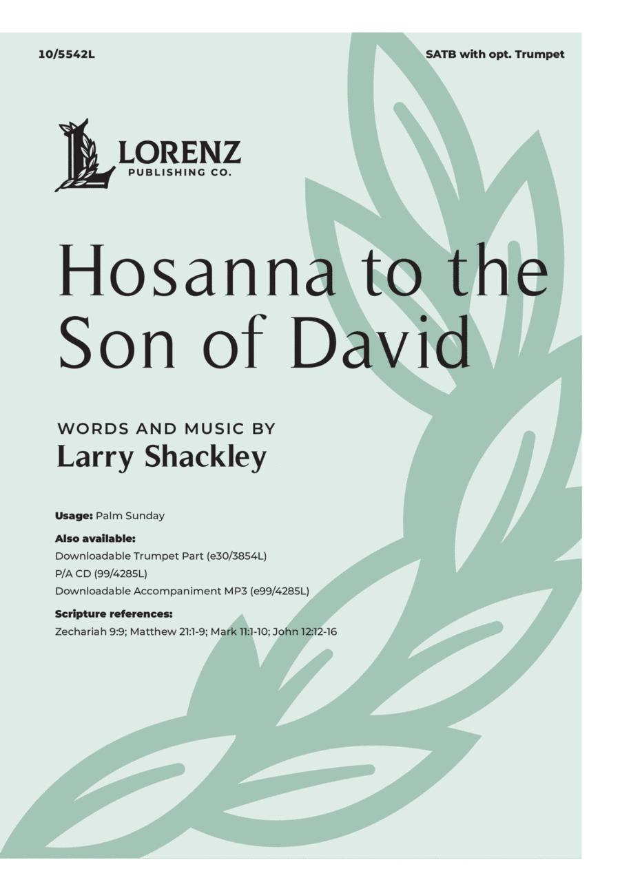 Hosanna to the Son of David 4-Part scores gallery preview page 1