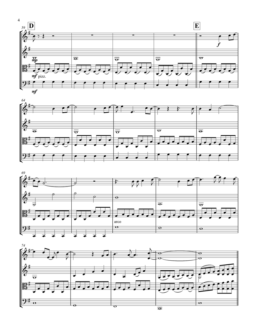A Million Dreams String Quartet scores gallery preview page 4