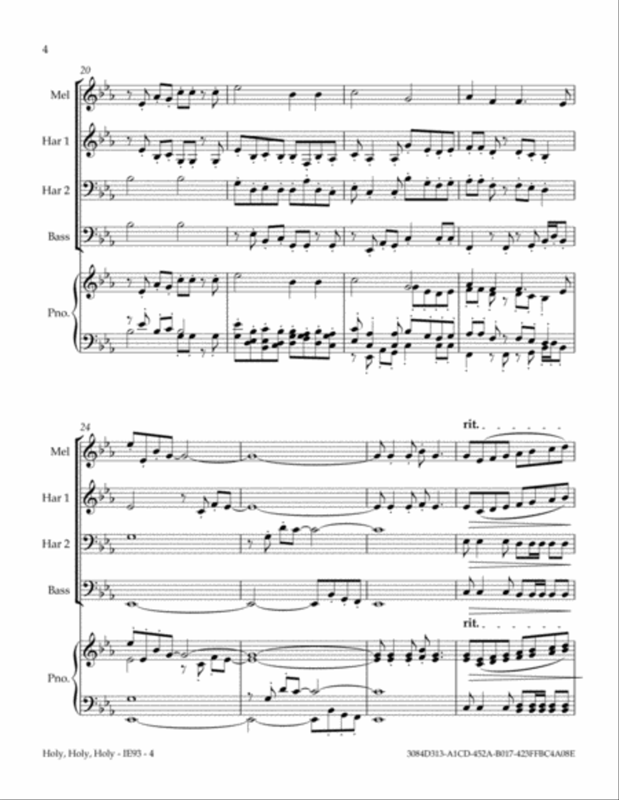 Holy, Holy, Holy (Any Size Church Orchestra Series) Small Ensemble scores gallery preview page 5