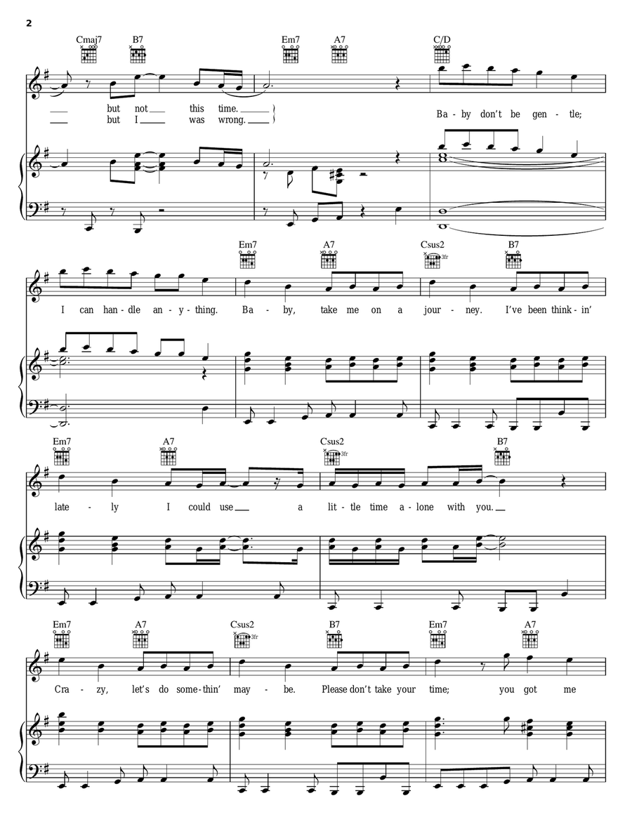 Right Where You Want Me Right Where You Want Me Piano, Vocal, Guitar scores gallery preview page 2