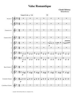 Debussy - Valse Romantique (Clarinet Choir + 2 Piccolos)