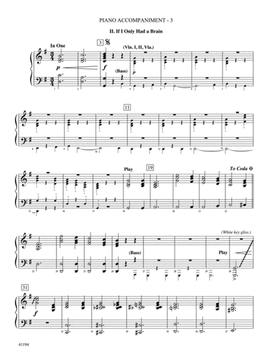 The Wizard of Oz, Suite from: Piano Accompaniment