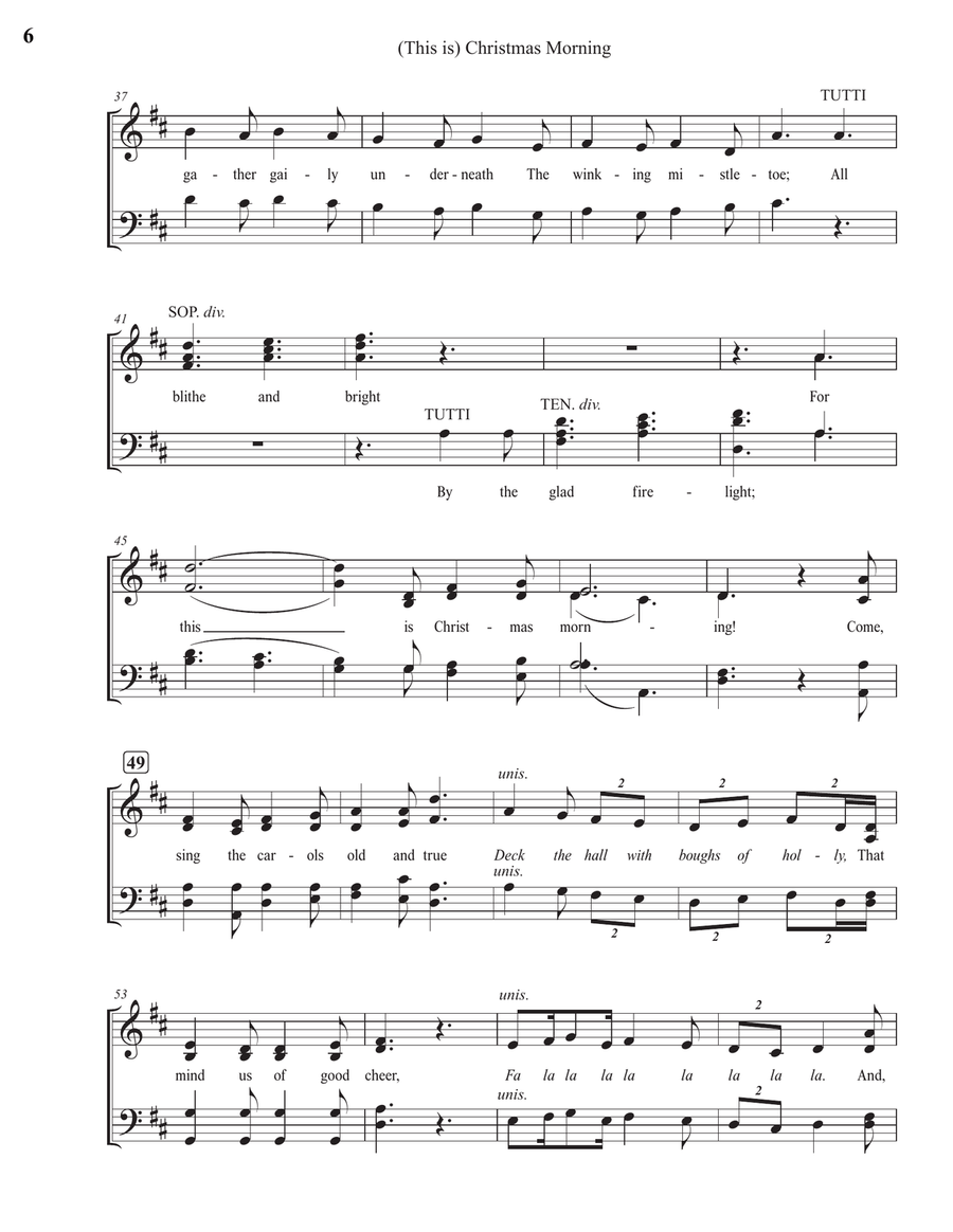 (This is) Christmas Morning 4-Part scores gallery preview page 6