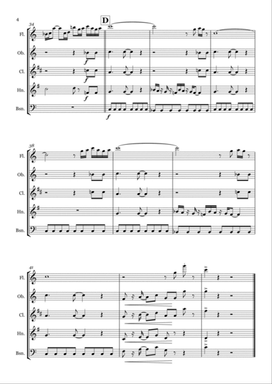 Soul Man Woodwind Quintet scores gallery preview page 4
