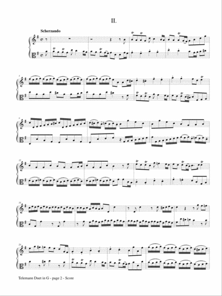 Duet in G Major for Flute and Viola Flute scores gallery preview page 3