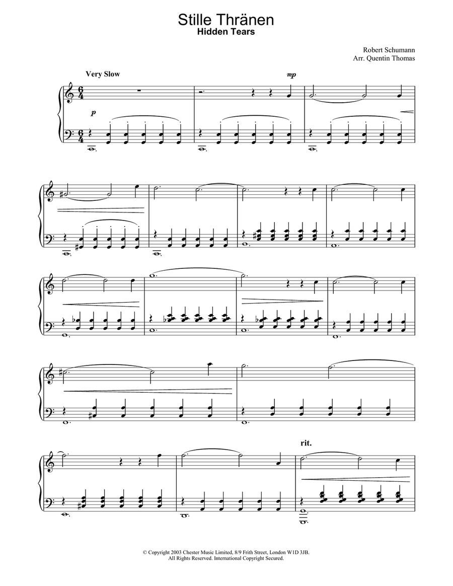 Stille ThrÄnen Piano Solo scores gallery preview page 1