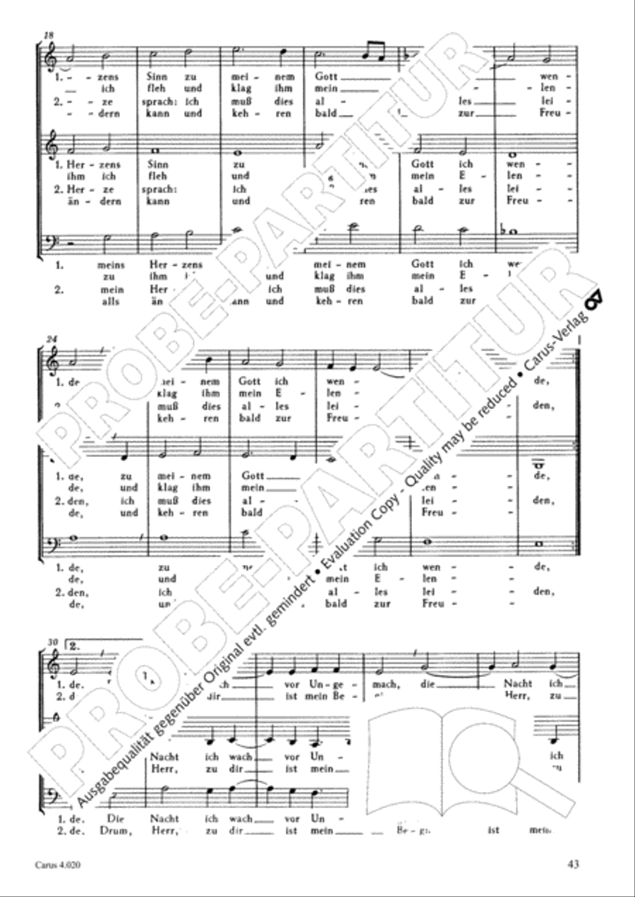 Calvisius: Tricinia. Psalmen und Motetten zu drei Stimmen Choir scores gallery preview page 44