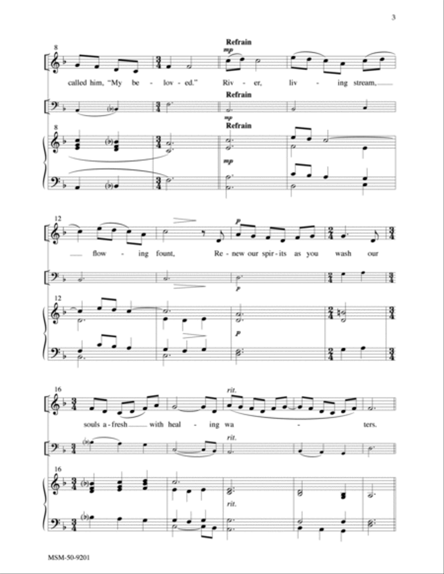As Jesus Walked into the Stream 2-Part scores gallery preview page 2