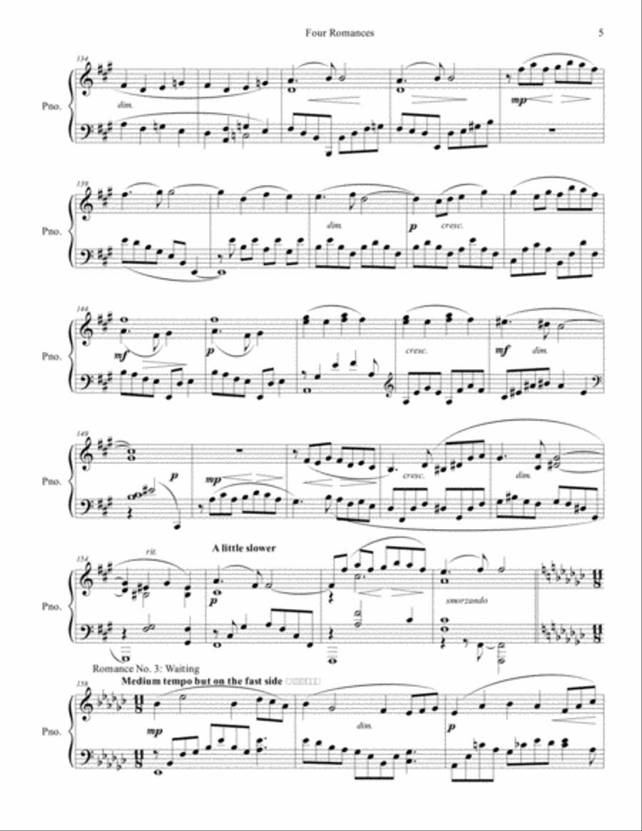 Four Romances, Op. 138 Four Romances, Op. 138 Piano Solo scores gallery preview page 5