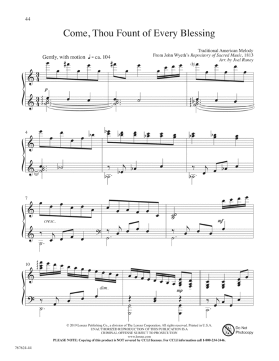 Hymns for a Raney Sunday Piano Solo scores gallery preview page 17
