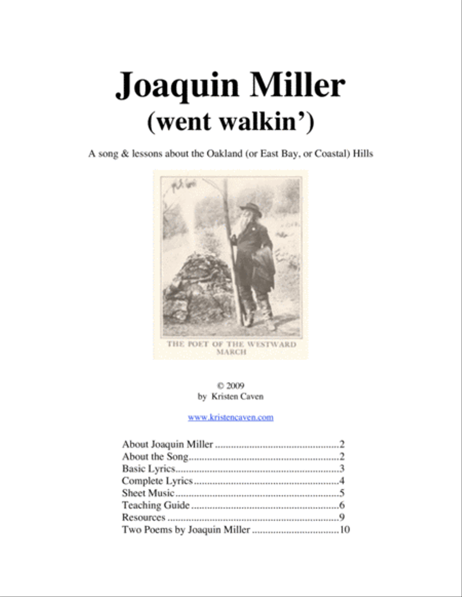 Joaquin Miller (went walkin') Unison Choir scores gallery preview page 1