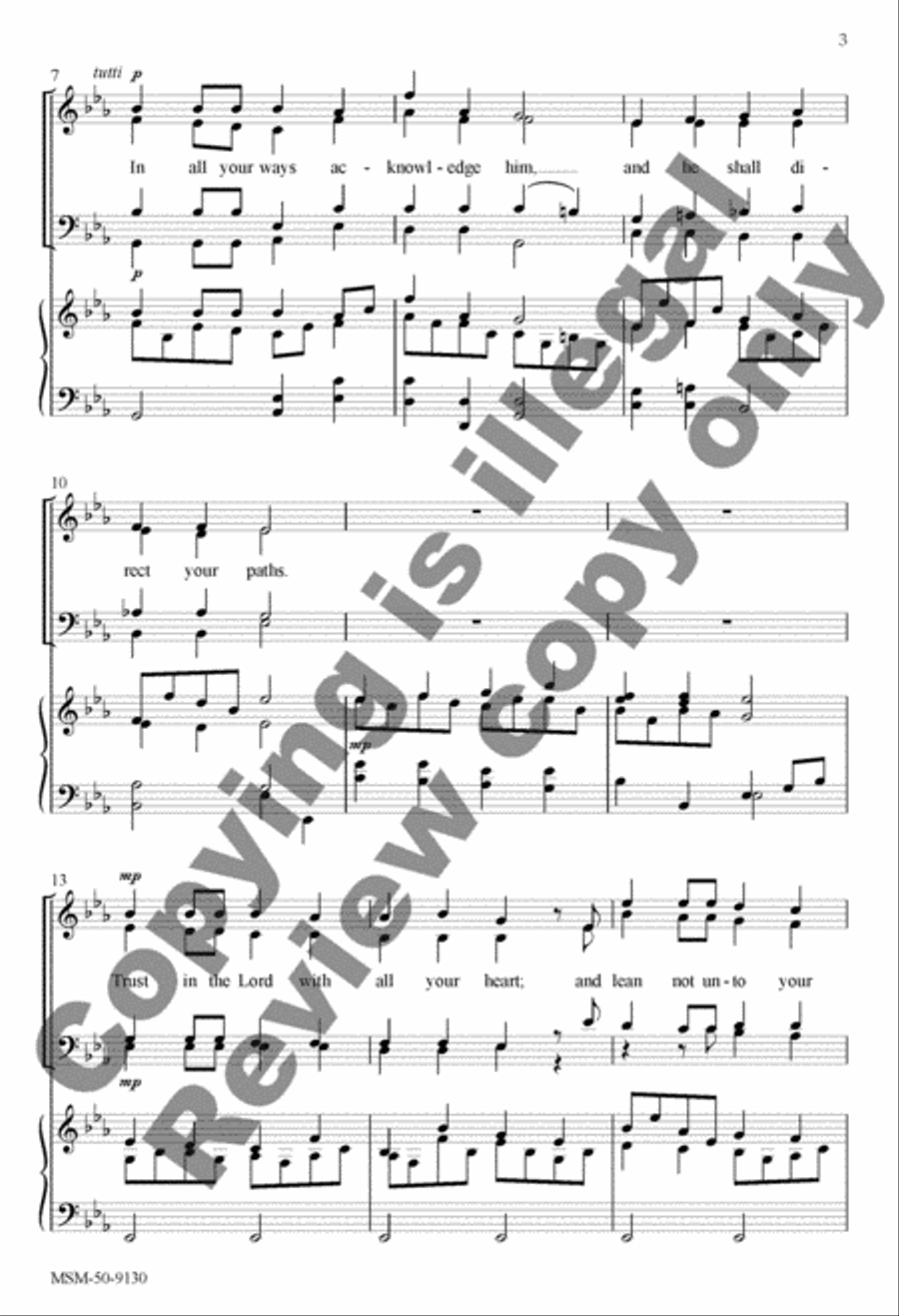 Trust In the Lord 4-Part scores gallery preview page 3