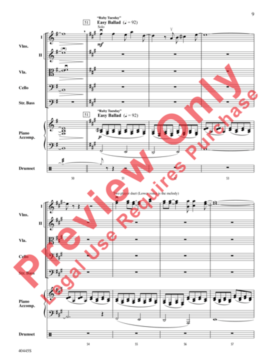 The Rolling Stones on Tour String Orchestra scores gallery preview page 10