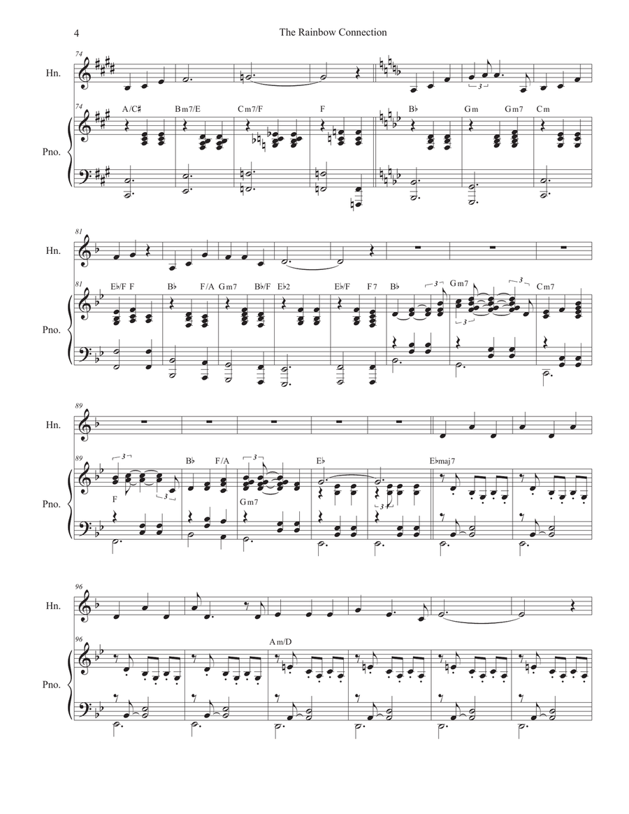 The Rainbow Connection Piano scores gallery preview page 4