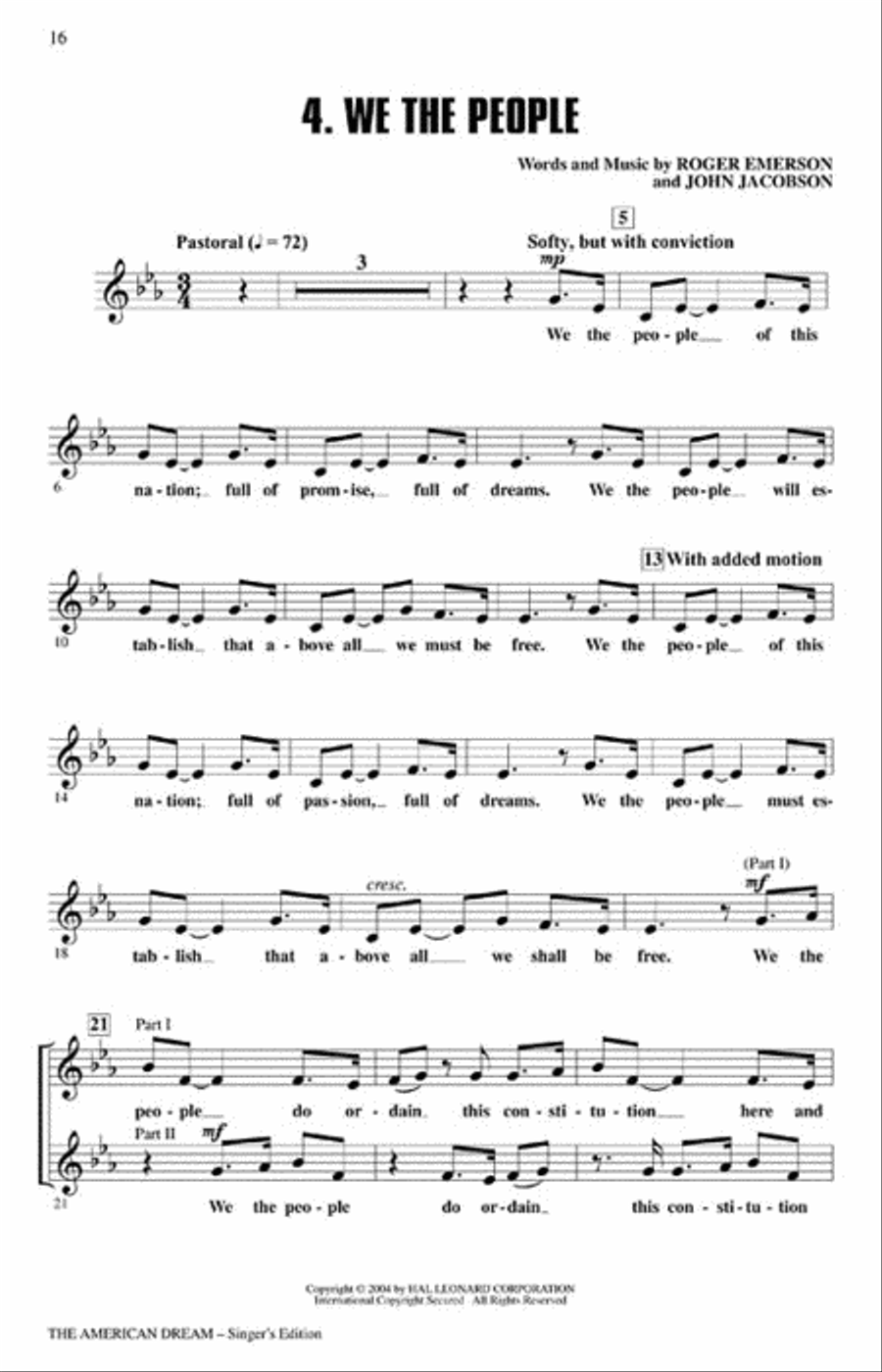 The American Dream The American Dream Choir scores gallery preview page 5