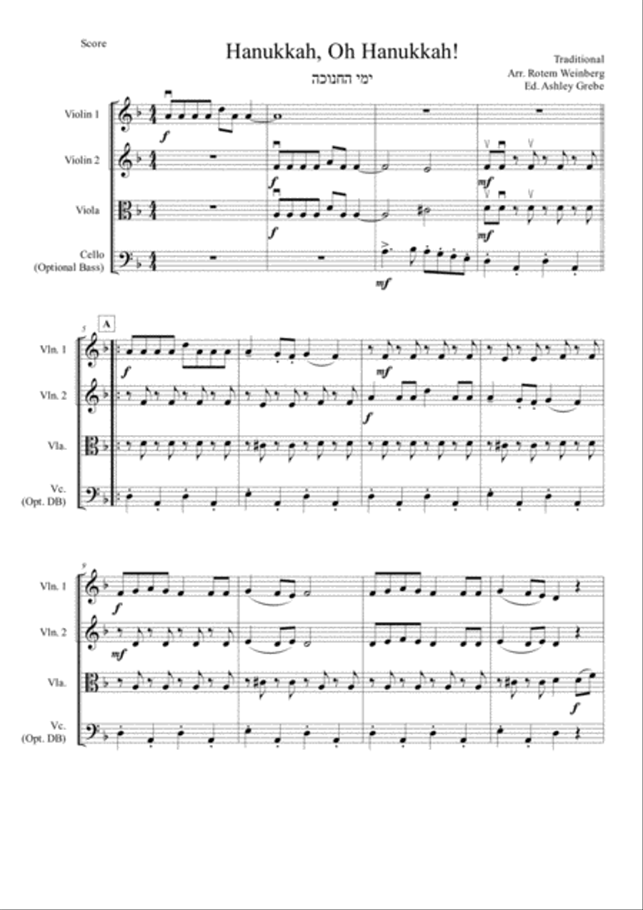 Hanukkah Oh Hanukkah - Strings String Orchestra scores gallery preview page 2