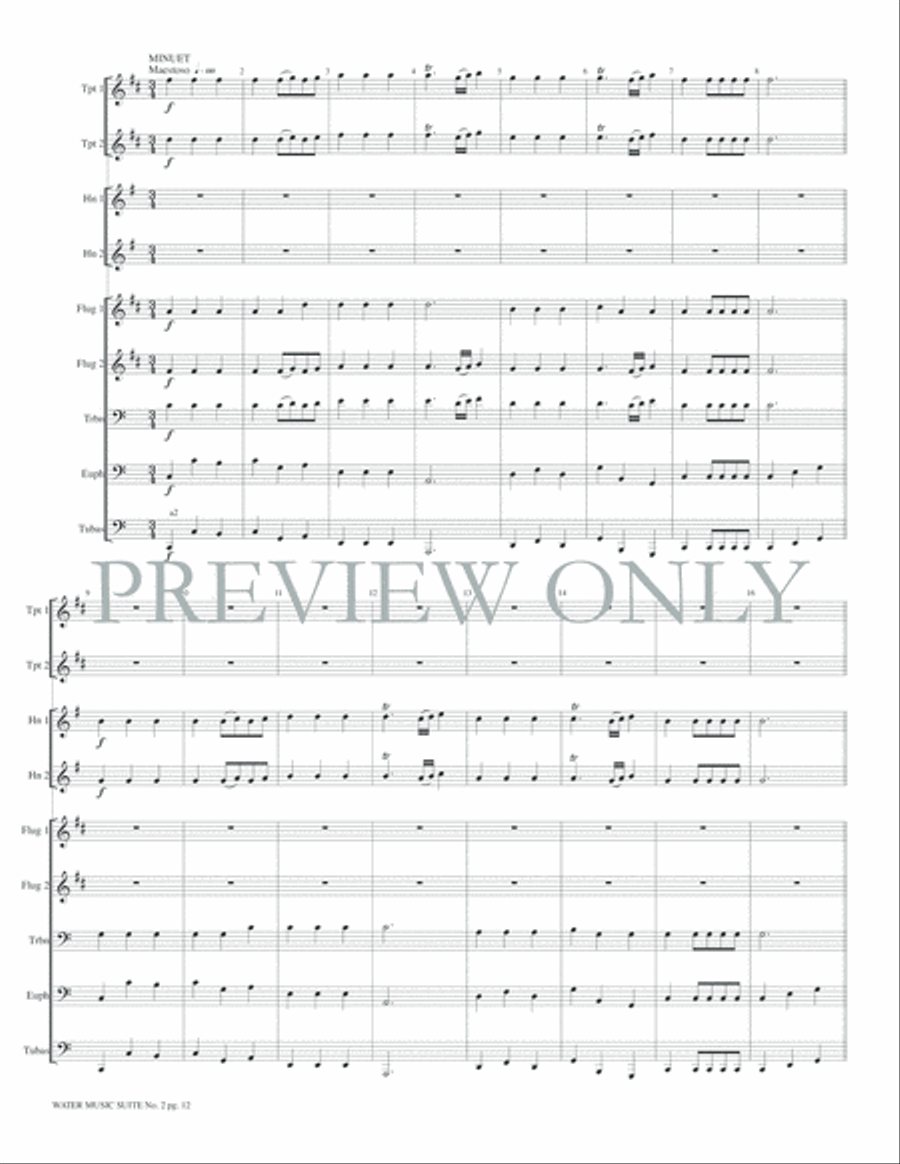 Water Music Suite No. 2 Water Music Suite No. 2 Brass Ensemble scores gallery preview page 14