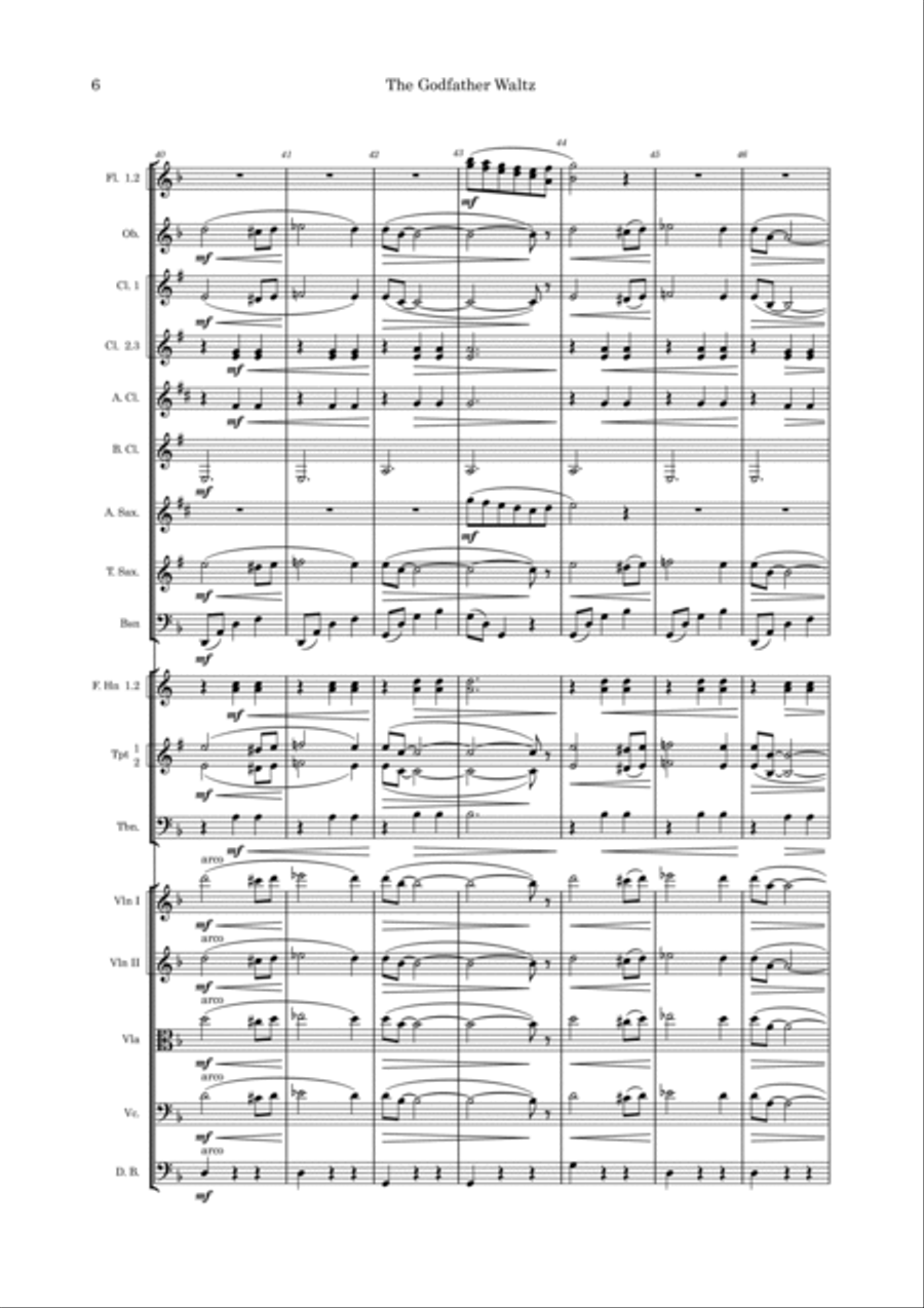 The Godfather Waltz Full Orchestra scores gallery preview page 6
